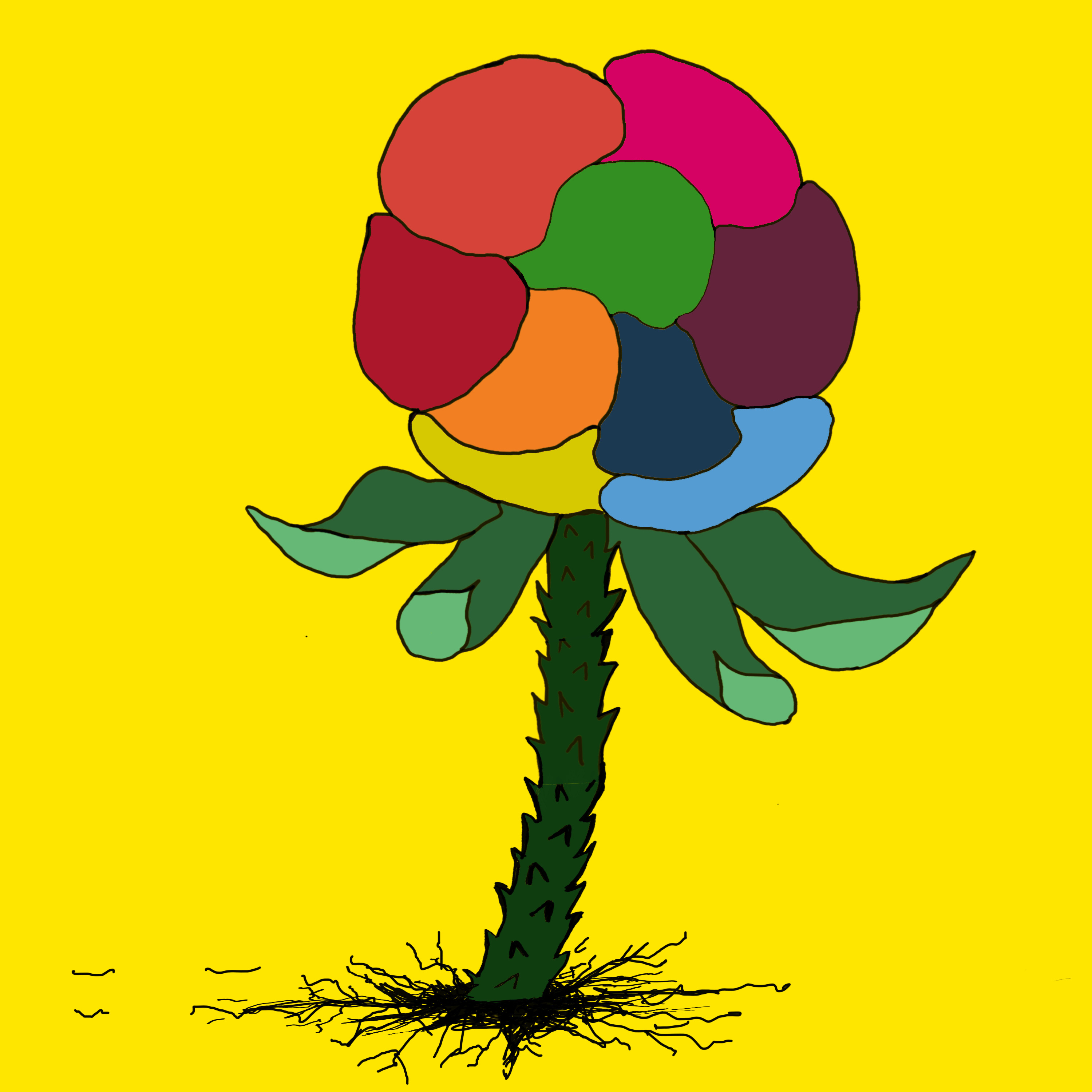 Colour flower — digital illustration