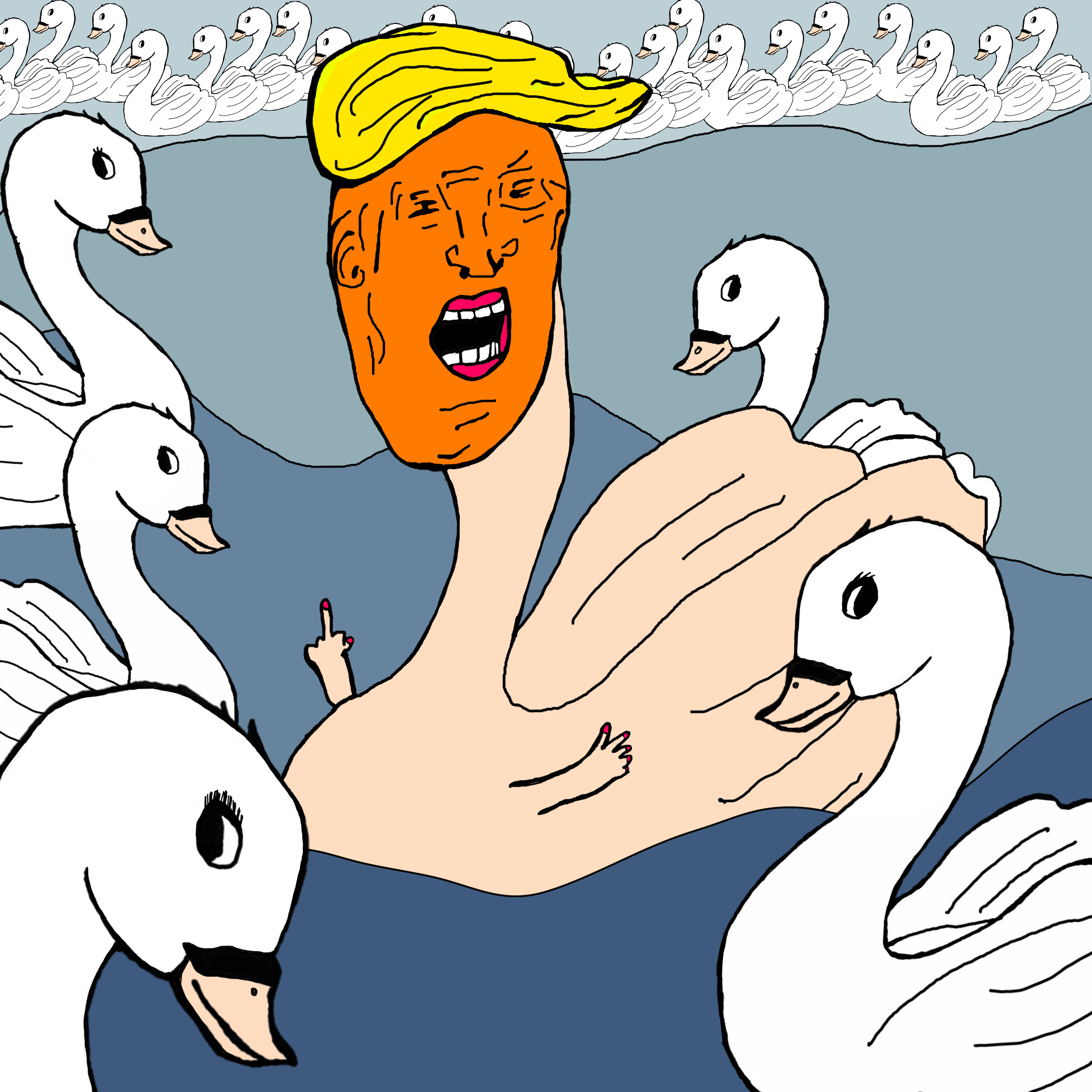 Swan Lake — digital illustration