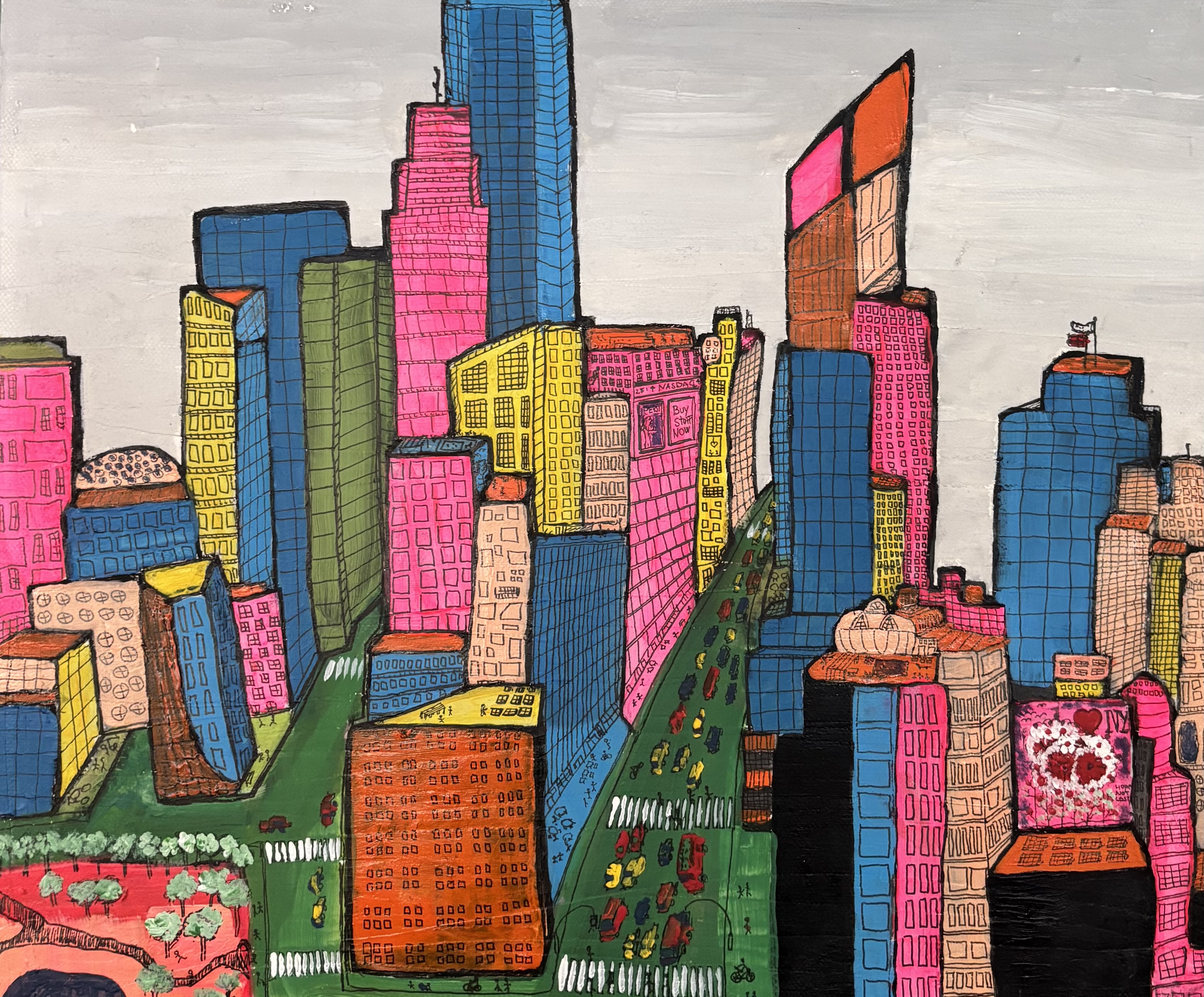City — acrylic on canvas